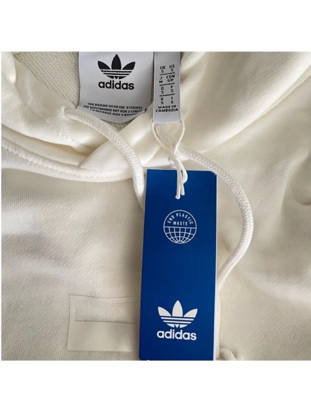 ADIDAS Originals Men's vvR.y.v. Loose Fit Hoodie Off-White Size Small